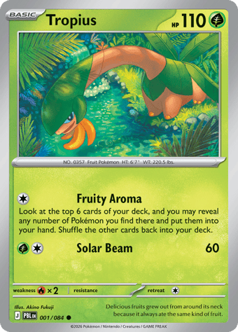 Tropius Pitch Black Pokemon Card
