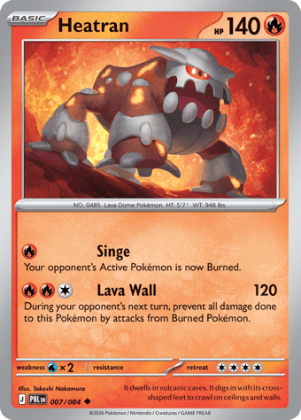Heatran Pitch Black Pokemon Card