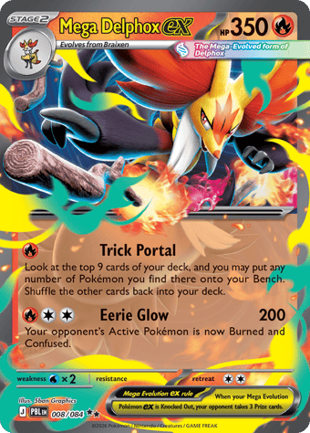 Mega Delphox EX Pitch Black Pokemon Card