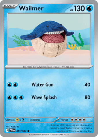 Wailmer Pitch Black Pokemon Card