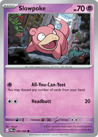 Slowpoke Pitch Black Pokemon Card