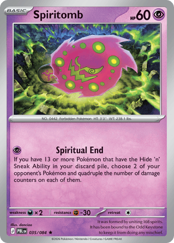 Spiritomb Pitch Black Pokemon Card