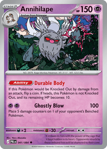 Annihilape Pitch Black Pokemon Card