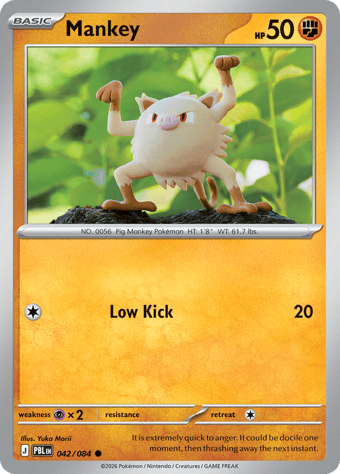 Mankey Pitch Black Pokemon Card