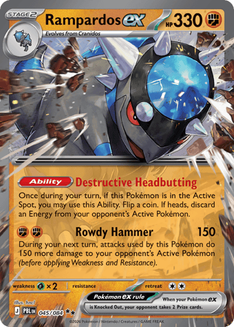 Rampardos EX Pitch Black Pokemon Card