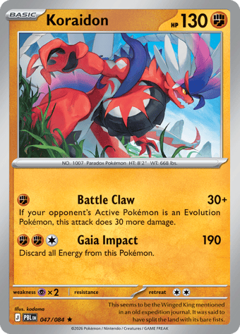 Koraidon Pitch Black Pokemon Card