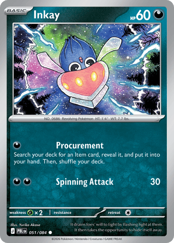 Inkay Pitch Black Pokemon Card