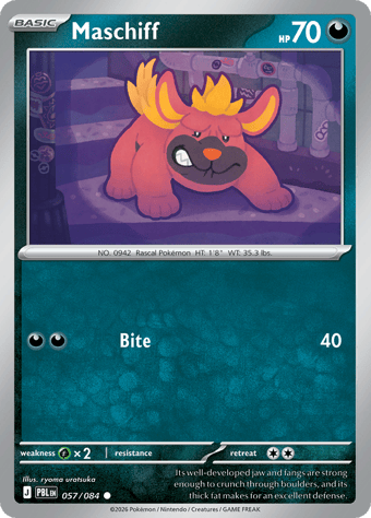 Maschiff Pitch Black Pokemon Card