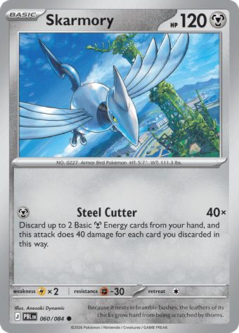 Skarmory Pitch Black Pokemon Card