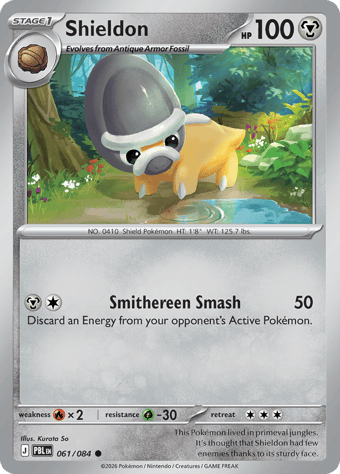 Shieldon Pitch Black Pokemon Card