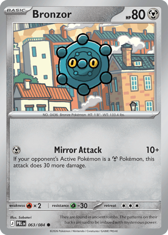 Bronzor Pitch Black Pokemon Card