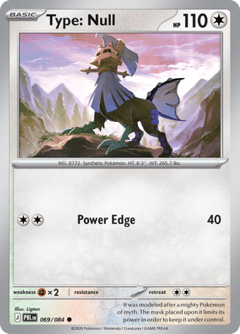 Type: Null Pitch Black Pokemon Card