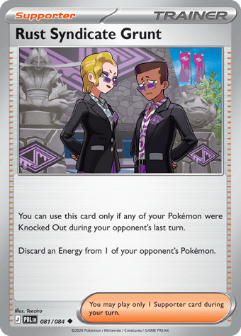 Rust Syndicate Grunt Pitch Black Pokemon Card