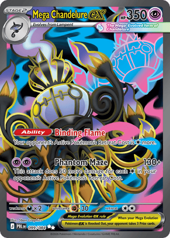 Mega Chandelure EX Pitch Black Pokemon Card