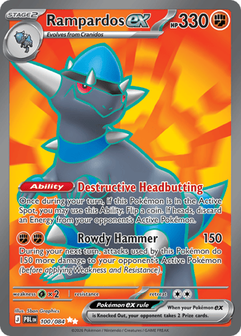 Rampardos EX Pitch Black Pokemon Card