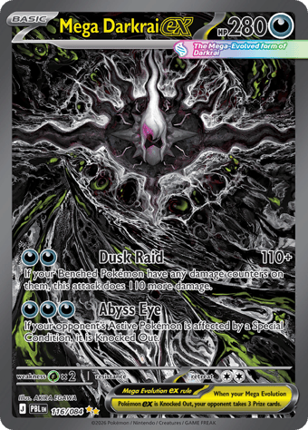 Mega Darkrai EX Pitch Black Pokemon Card