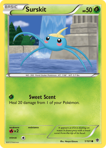 Surskit Plasma Blast Pokemon Card