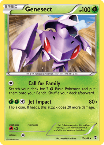 Genesect Plasma Blast Pokemon Card