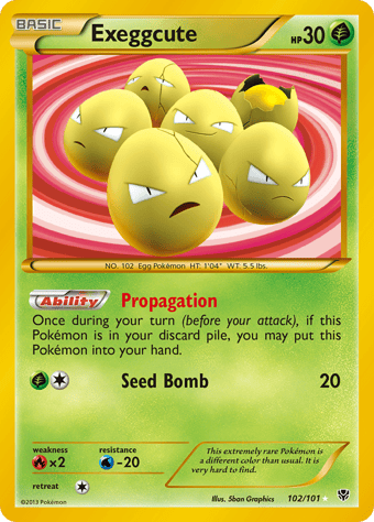 Exeggcute Plasma Blast Pokemon Card