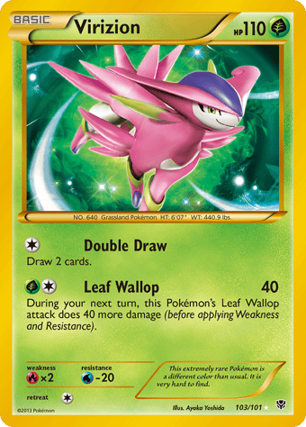 Virizion Plasma Blast Pokemon Card