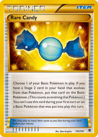 Rare Candy Plasma Blast Pokemon Card
