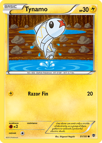 Tynamo Plasma Blast Pokemon Card