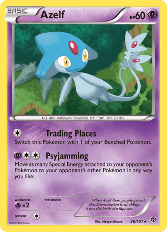 Azelf Plasma Blast Pokemon Card