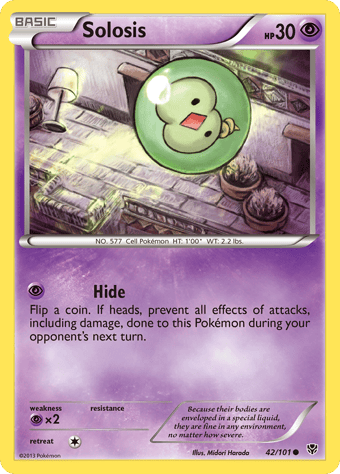 Solosis Plasma Blast Pokemon Card