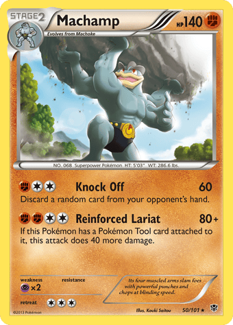 Machamp Plasma Blast Pokemon Card