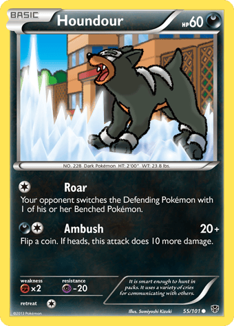 Houndour Plasma Blast Pokemon Card