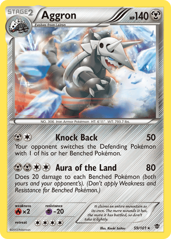 Aggron Plasma Blast Pokemon Card
