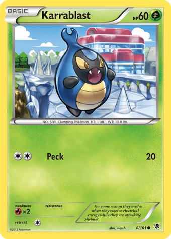 Karrablast Plasma Blast Pokemon Card