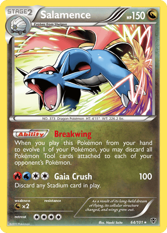 Salamence Plasma Blast Pokemon Card