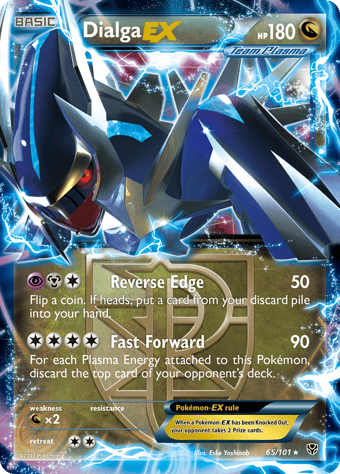 Dialga-EX Plasma Blast Pokemon Card