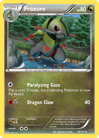 Fraxure Plasma Blast Pokemon Card