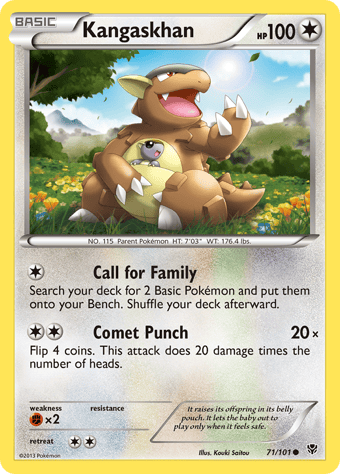 Kangaskhan Plasma Blast Pokemon Card