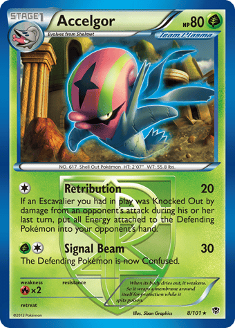 Accelgor Plasma Blast Pokemon Card