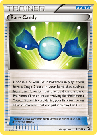 Rare Candy Plasma Blast Pokemon Card