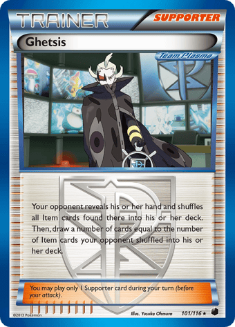 Ghetsis Plasma Freeze Pokemon Card