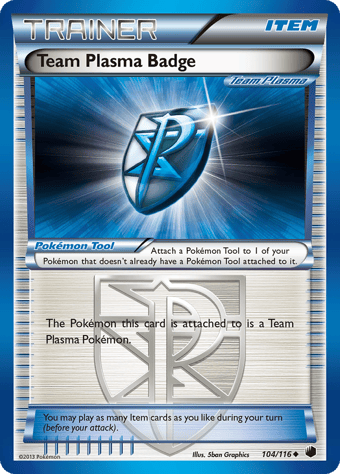 Team Plasma Badge Plasma Freeze Pokemon Card