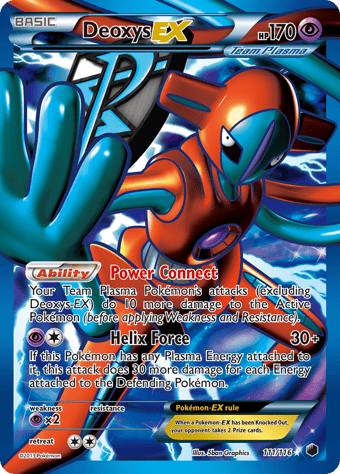 Deoxys-EX Plasma Freeze Pokemon Card