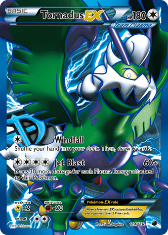Tornadus-EX Plasma Freeze Pokemon Card