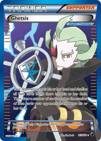 Ghetsis Plasma Freeze Pokemon Card