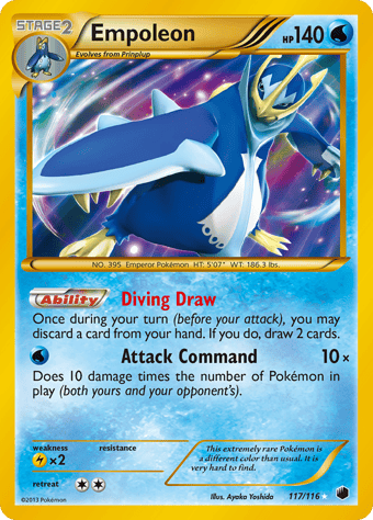 Empoleon Plasma Freeze Pokemon Card