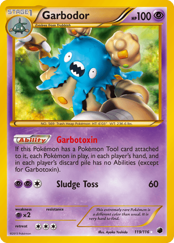 Garbodor Plasma Freeze Pokemon Card