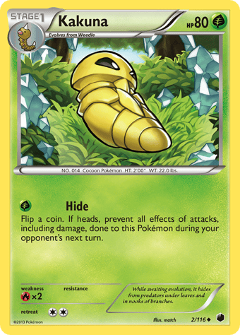 Kakuna Plasma Freeze Pokemon Card