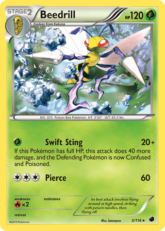 Beedrill Plasma Freeze Pokemon Card