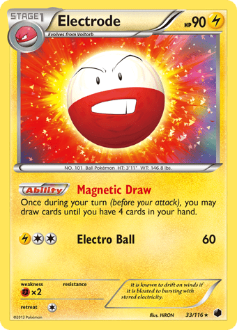 Electrode Plasma Freeze Pokemon Card