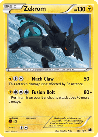 Zekrom Plasma Freeze Pokemon Card