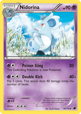 Nidorina Plasma Freeze Pokemon Card